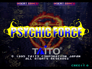 Psychic Force (Ver 2.4O) Title Screen